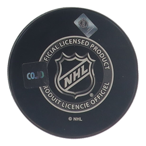 Bobby Hull Hand-Signed Chicago Blackhawks Old Logo Puck, With COJO COA