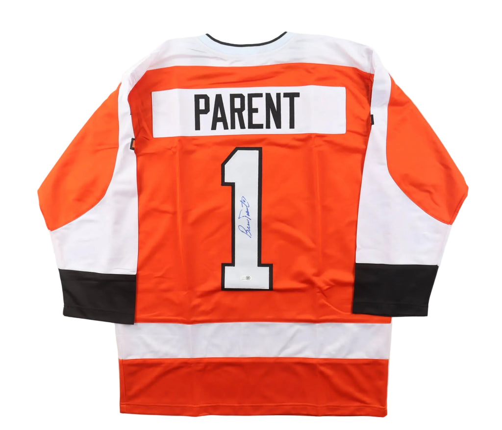 Bernie Parent Hand-Signed XL Custom Philadelphia Flyers Jersey, With JSA COA