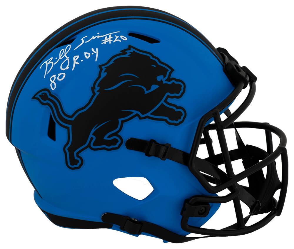 Billy Sims Hand-Signed Detroit Lions Full-Size Rave Alternate Speed Helmet Inscribed "80 R.O.Y.", With Schwartz COA