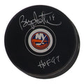 Bryan Trottier Hand-Signed New York Islanders Puck Inscribed "HOF 97", With COJO COA