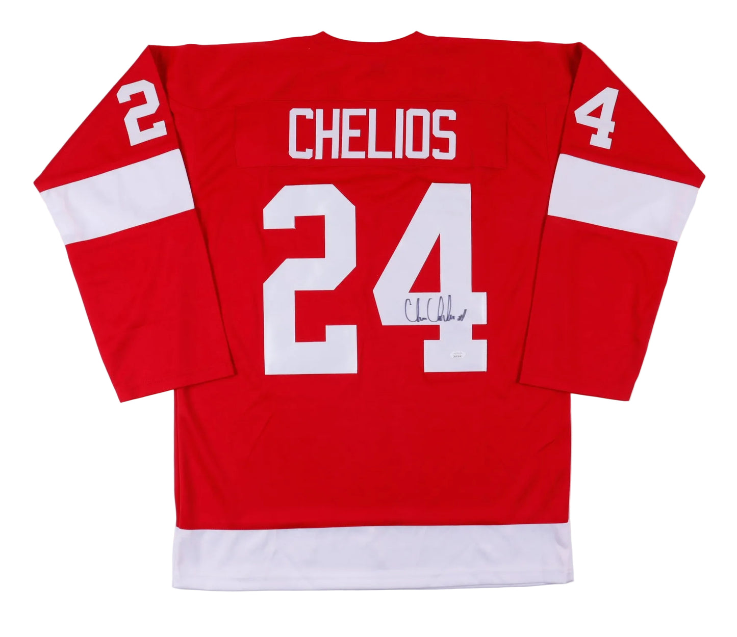 Chris Chelios Hand-Signed XL Custom Detroit Red Wings Jersey, With JSA COA