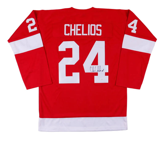 Chris Chelios Hand-Signed XL Custom Detroit Red Wings Jersey, With JSA COA