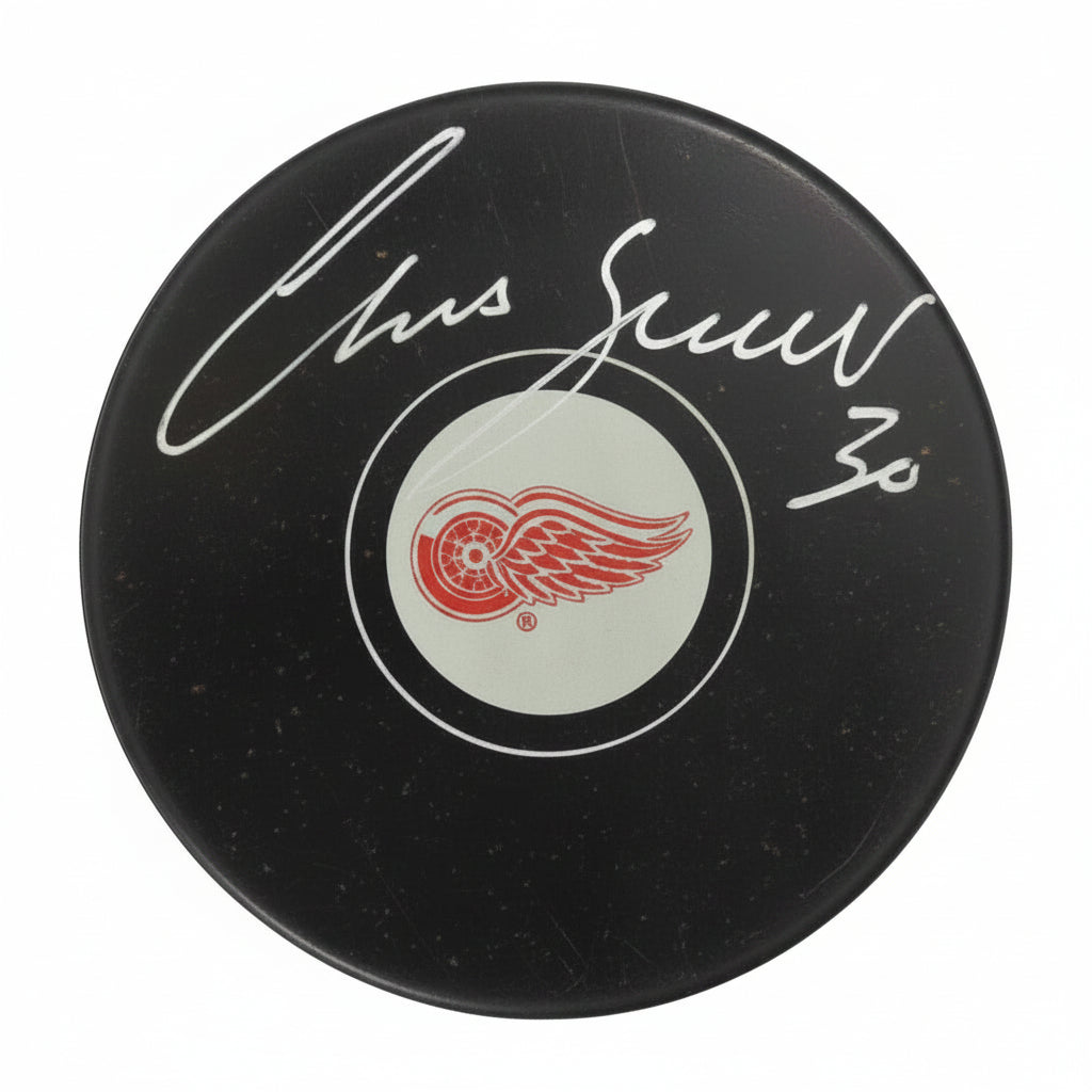 Chris Osgood Hand-Signed Detroit Red Wings Puck, With COA