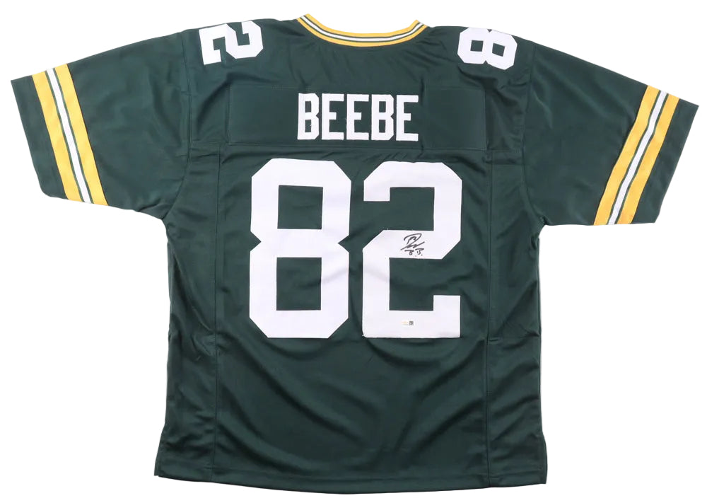 Don Beebe Autographed XL Custom Green Bay Packers Jersey, With Beckett COA