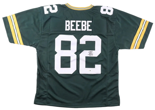 Don Beebe Autographed XL Custom Green Bay Packers Jersey, With Beckett COA