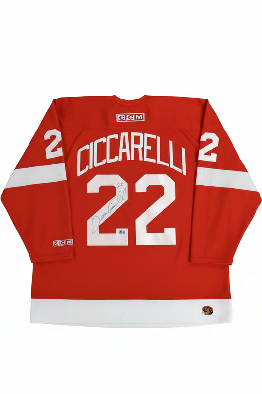 Dino Ciccarelli Autographed Detroit Red Wings CCM Jersey, With Beckett COA