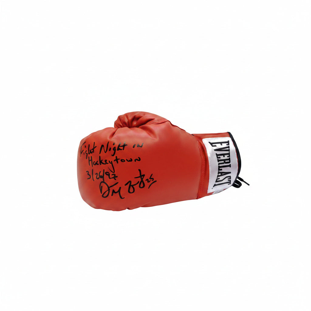Darren McCarty Hand-Signed Red Everlast Synthetic Leather Boxing Glove With "Fight Night At The Joe 3/26/97" Inscription, And Beckett COA