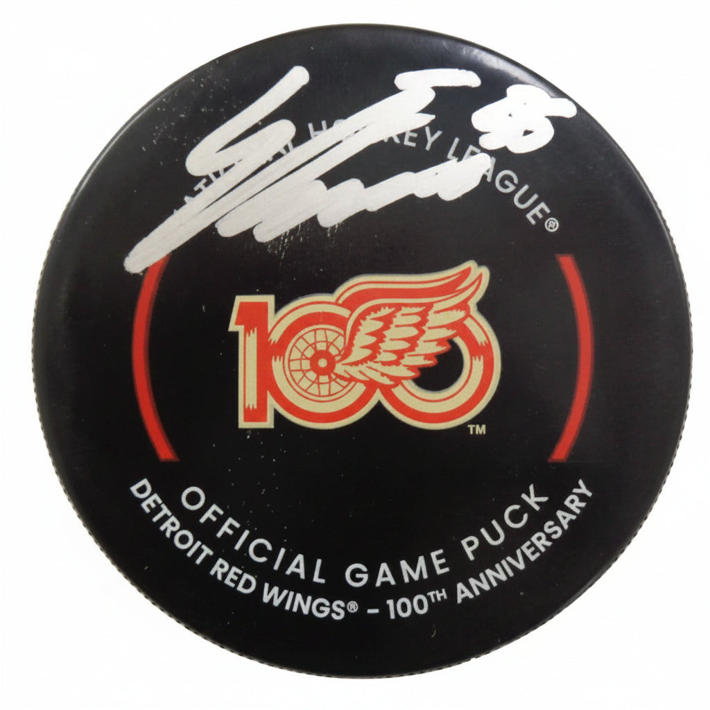 Emmitt Finnie Hand-Signed Detroit Red Wings Centennial Official Game Puck, With COA
