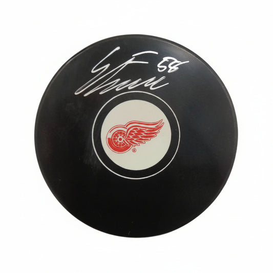 Emmitt Finnie Autographed Detroit Red Wings Puck, With COA