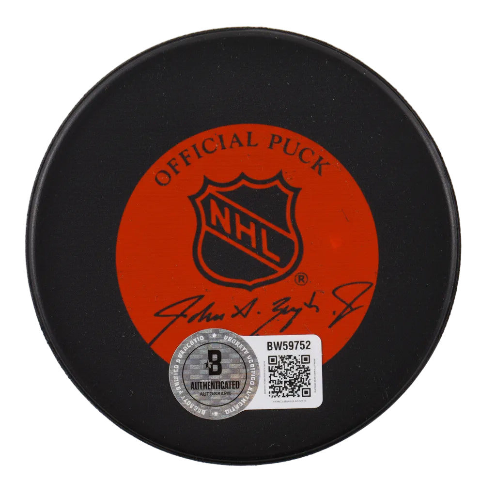 Frank Mahovlich Hand-Signed  Toronto Maple Leafs Puck, With HOF 1981, And COA