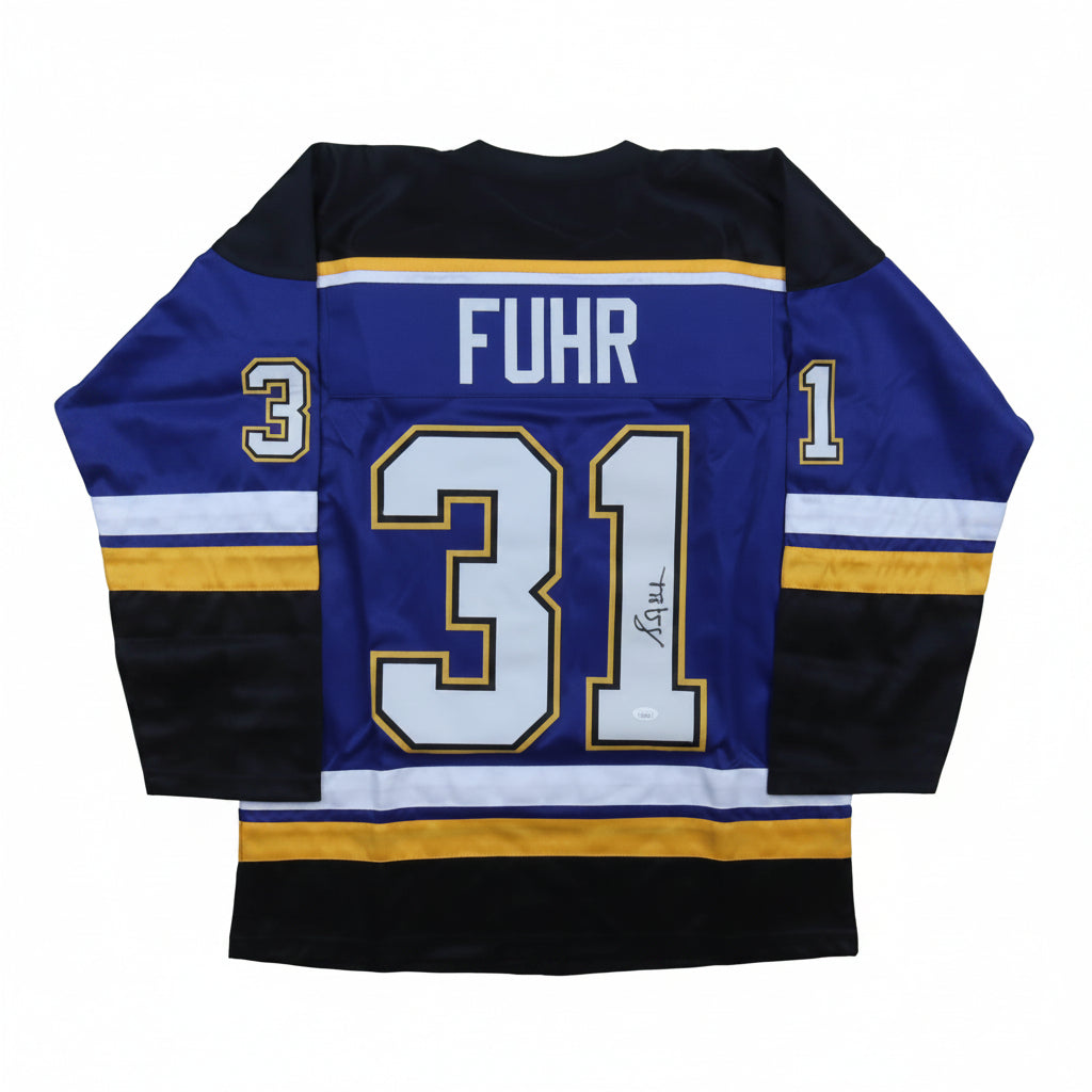 Grant Fuhr Autographed St. Louis Blues Custom Jersey, With COA