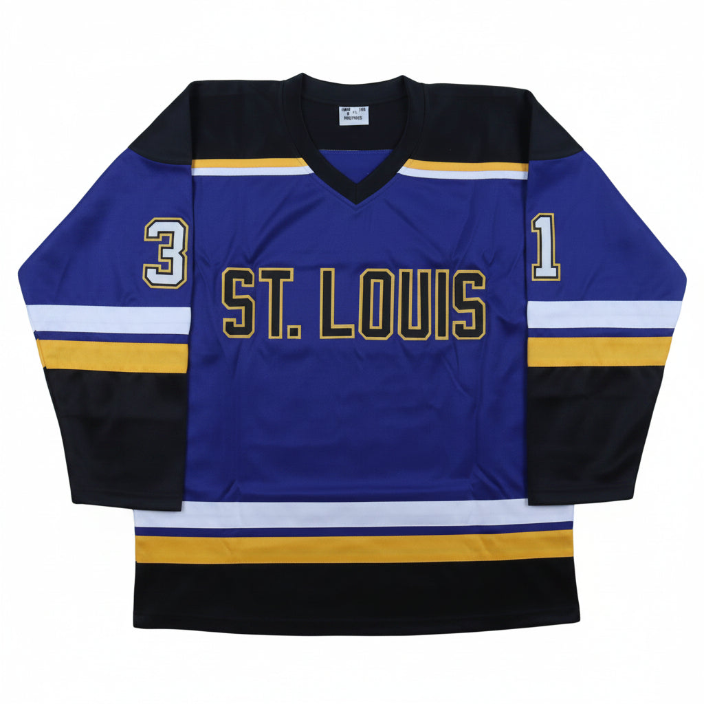 Grant Fuhr Autographed St. Louis Blues Custom Jersey, With COA