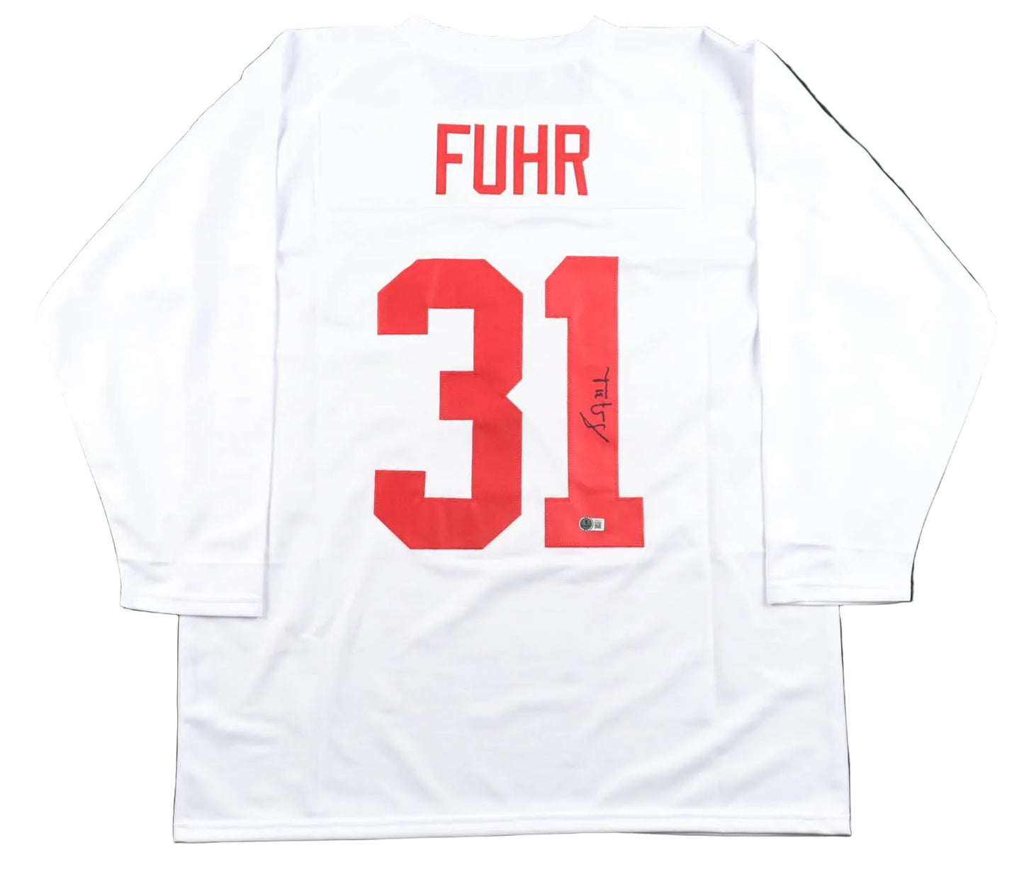 Grant Fuhr Hand-Signed XL Custom Team Canada Jersey, With Beckett COA