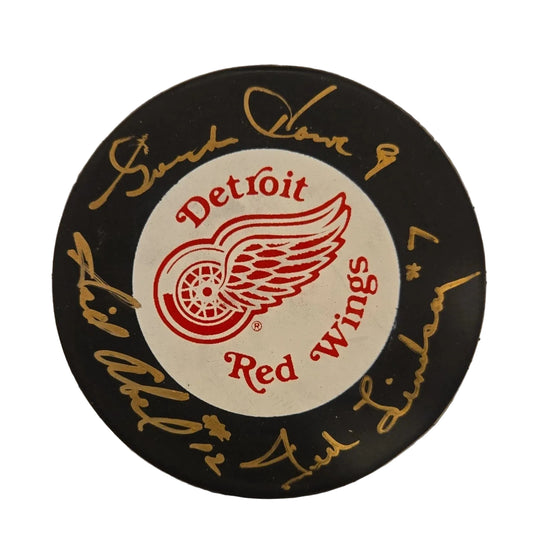 Detroit Red Wings Production Line Hand-Signed In Gold Ink, With COA