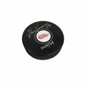Mike Vernon Autographed Puck With HOF 23
