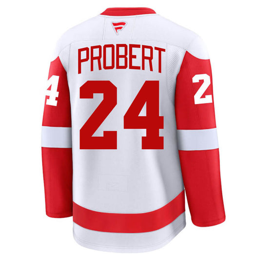 Bob Probert New Authentic Pro Jersey In White, Size 54 (XL), Detroit Red Wings