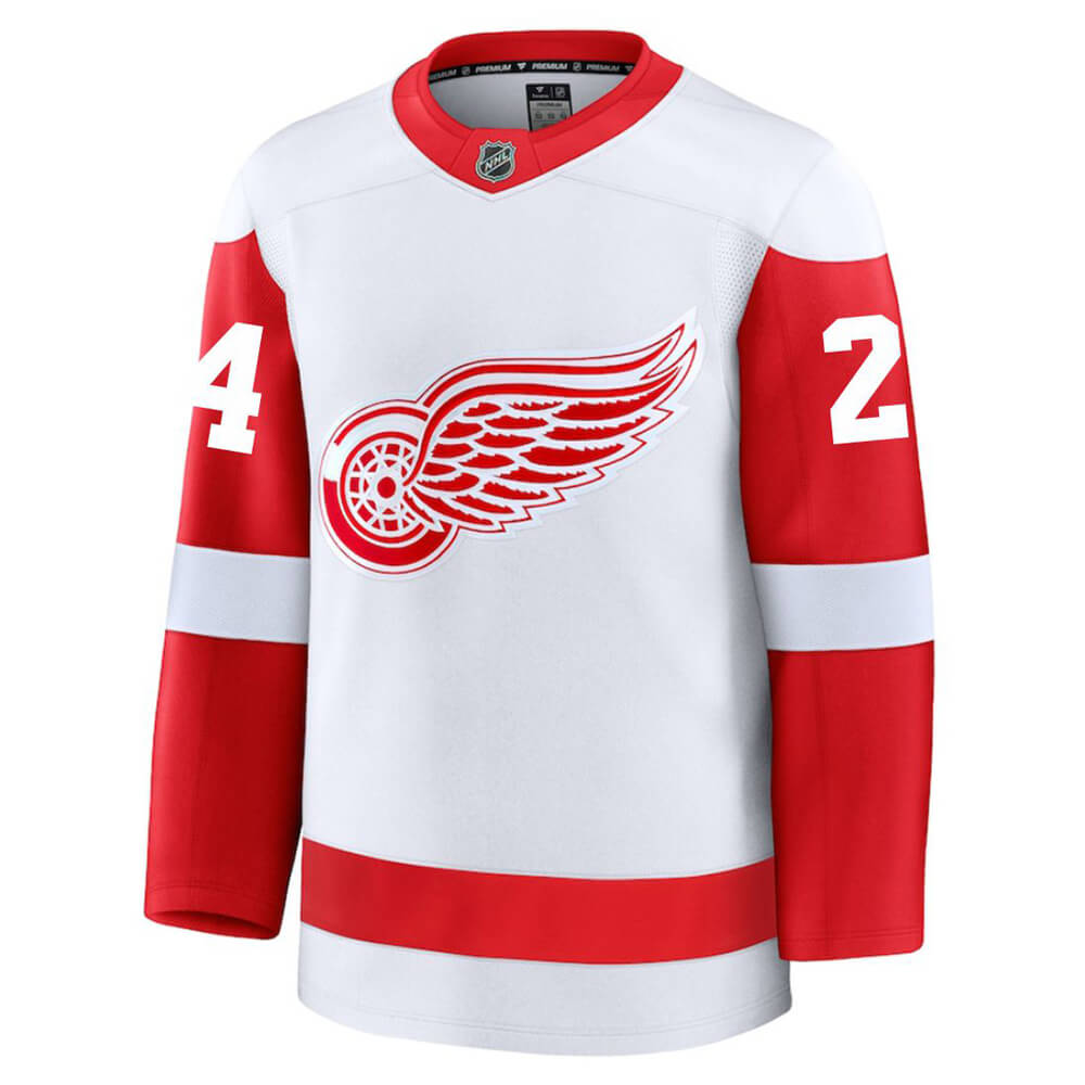 Bob Probert New Authentic Pro Jersey In White, Size 54 (XL), Detroit Red Wings
