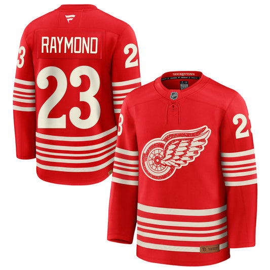 Lucas Raymond New Centennial Fanatics Jersey, Size 54 (XL), Detroit Red Wings