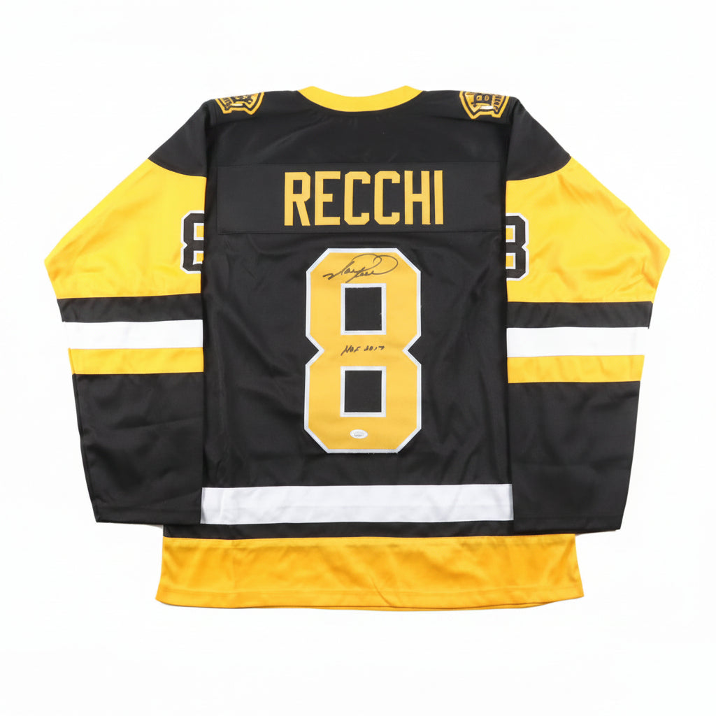 Mark Recchi Autographed Custom Pittsburgh Penguins Jersey With HOF 2017