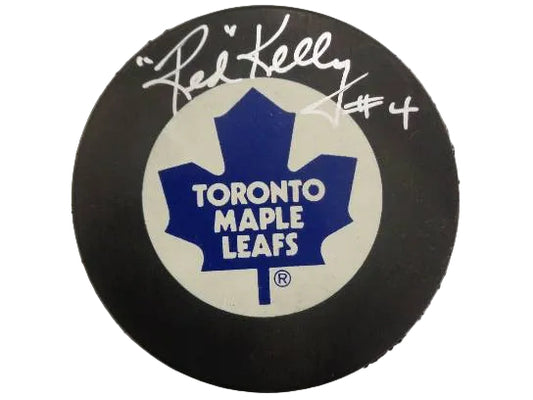 Red Kelly Autographed Toronto Maple Leafs Puck, With COA