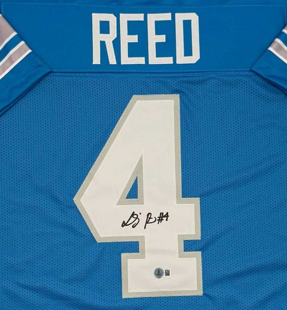 DJ Reed Signed Custom Detroit Lions Jersey, With Beckett COA