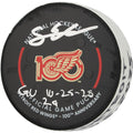 Simon Edvinsson Game Used Detroit Red Wings Puck, With Multiple Inscriptions And COA
