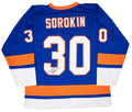 Ilya Sorokin Autographed New York Islanders Custom Jersey, With COA