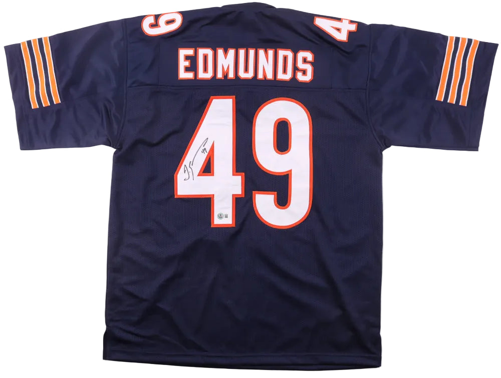 Tremaine Edmunds Autographed Chicago Bears Custom XL Jersey, With Beckett COA