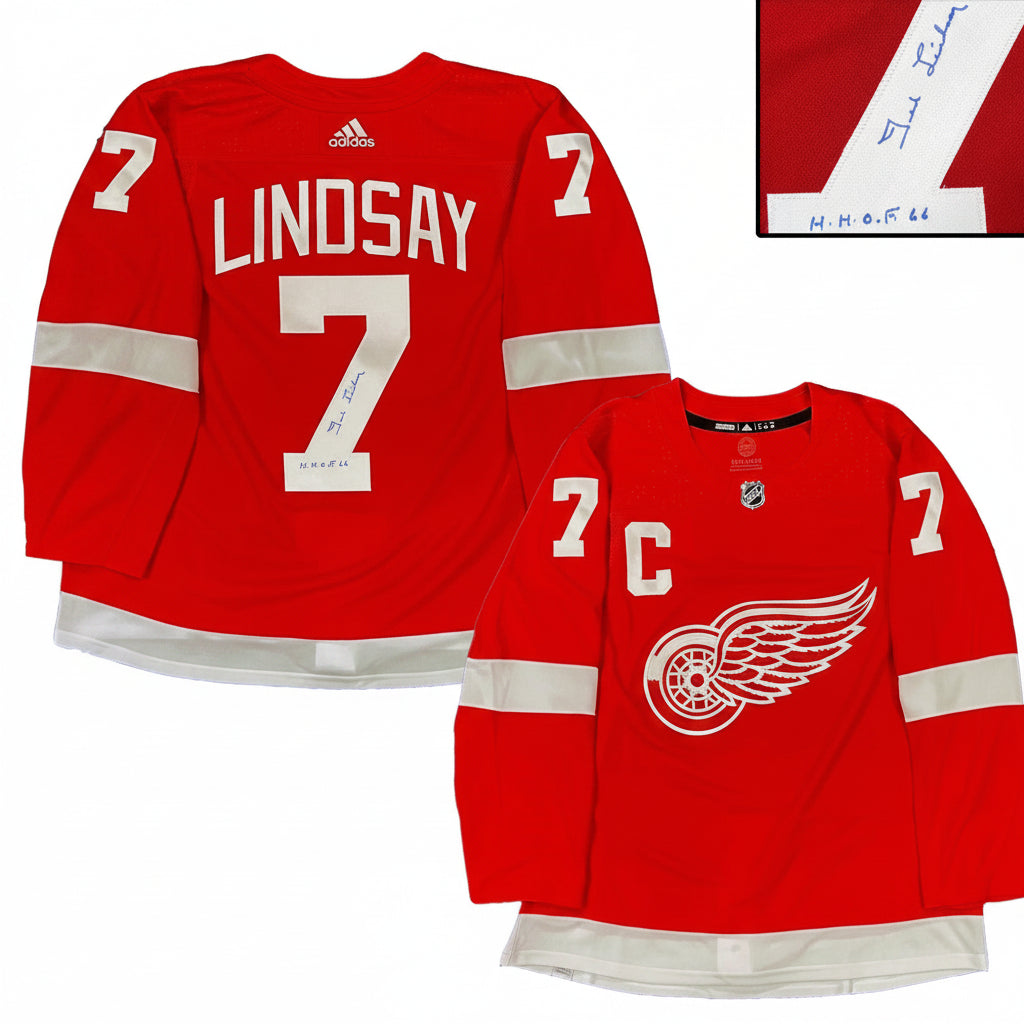 Ted Lindsay Autographed Adidas Pro Jersey With COA