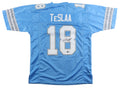 Isaac TeSlaa Autographed XL Custom Detroit Lions Jersey In Blue, With Beckett COA