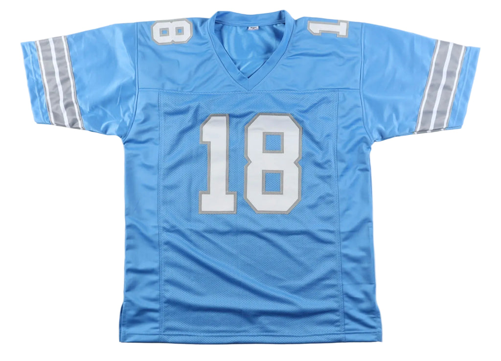 Isaac TeSlaa Autographed XL Custom Detroit Lions Jersey In Blue, With Beckett COA