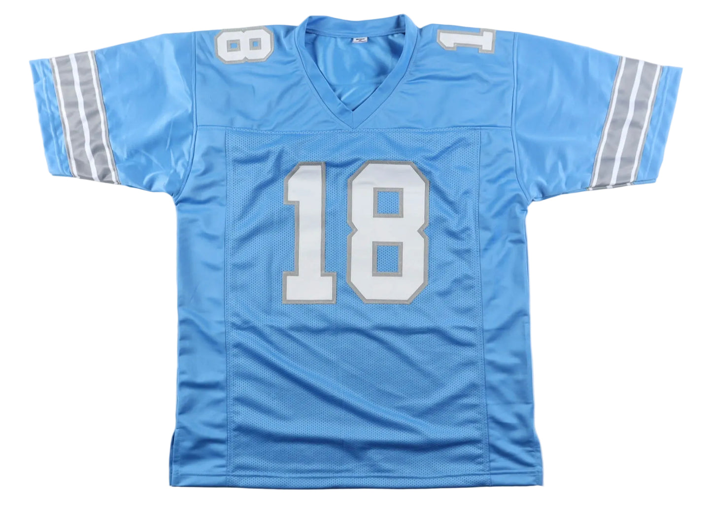 Isaac TeSlaa Autographed XL Custom Detroit Lions Jersey In Blue, With Beckett COA