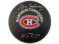 Tom Johnson Hand-Signed Montreal Canadiens Puck, With "HOF 70", And COA