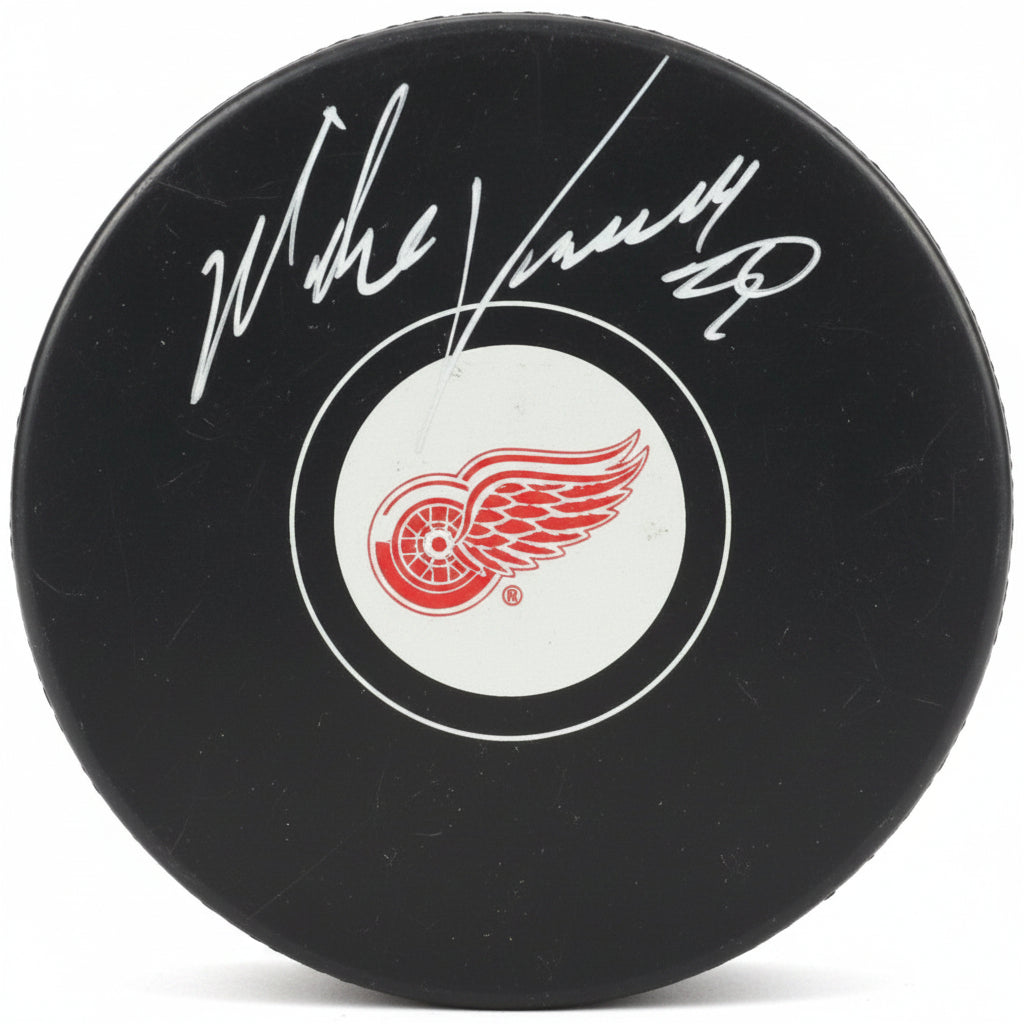 Mike Vernon Autographed Detroit Red Wings Puck, With COA