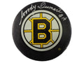 Woody Dumart Hand-Signed Boston Bruins Puck, With COA