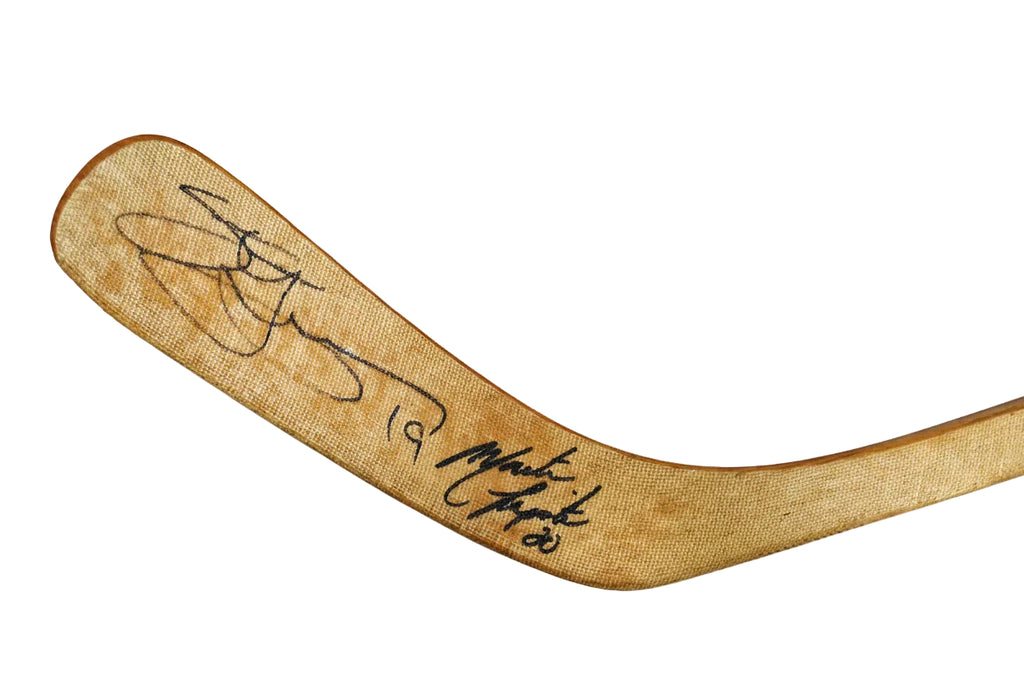 RARE AND UNIQUE Steve Yzerman AND Martin Lapointe, Five-Time Stanley Cup Champions Combined (As Players), Autographed Bauer Stick, With Beckett Authentication