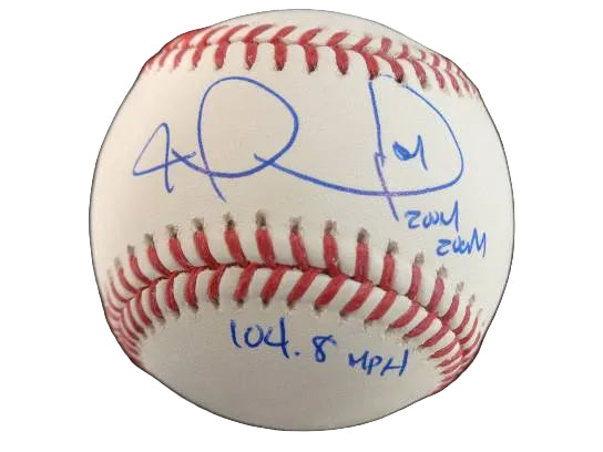 Joel Zumaya Hand-Signed Detroit Tigers Baseball, With "104.8 MPH" Inscription And Beckett COA